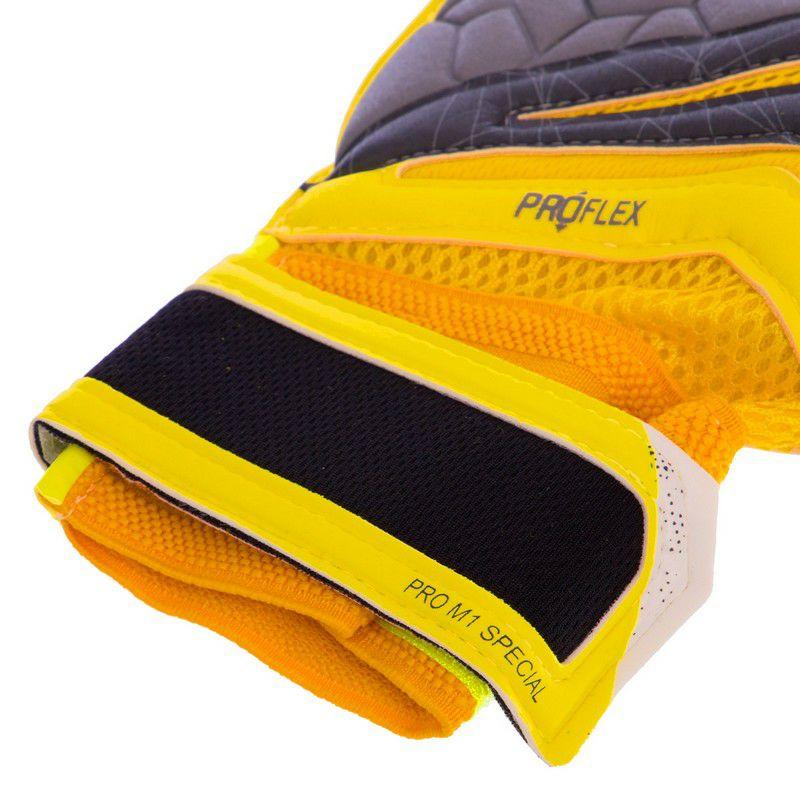 Футбольные вратарские перчатки желтые - фото 4 - id-p1501005780