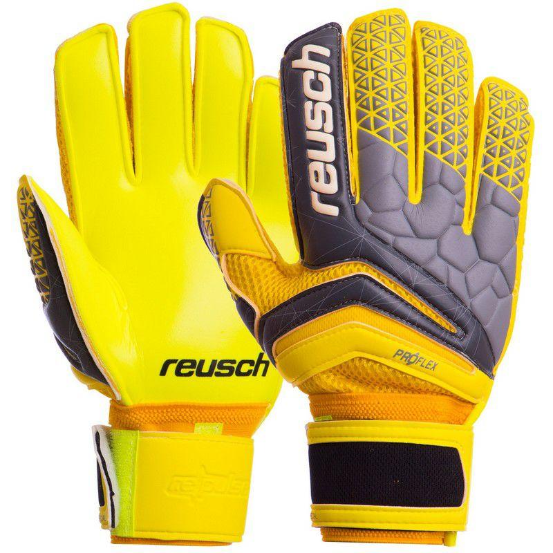 Футбольные вратарские перчатки желтые - фото 1 - id-p1501005780