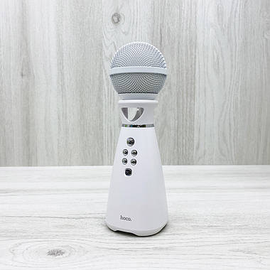 Бездротовий мікрофон з колонкою HOCO BK6 (білий), фото 3