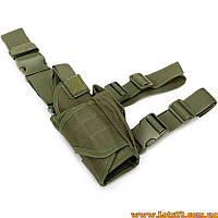 Кобура для пістолета на стегно Олива універсальна права стегна тактична підвісна платформа