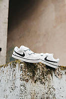 Детская обувь для мальчиков белая Nike Capri. Найк Капри Кожаные детские кроссовки белые