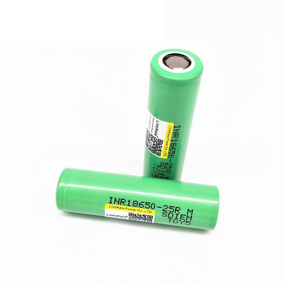 Аккумулятор 18650 Li-Ion LiitoKala Lii-25R, 2500mah (2450-2650mah) 3.7V (2.75-4.2V) Green (18707) - фото 2 - id-p1501022360