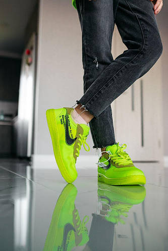 Nike off white air force hotsell 1 neon
