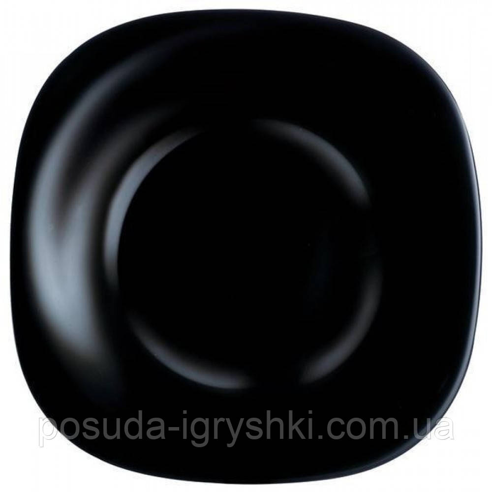 Тарілка Luminarc Carine Black Чорна глибока квадратна d-21 см 9818 LUM