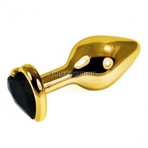 Анальний корок Gold Heart, золотистий