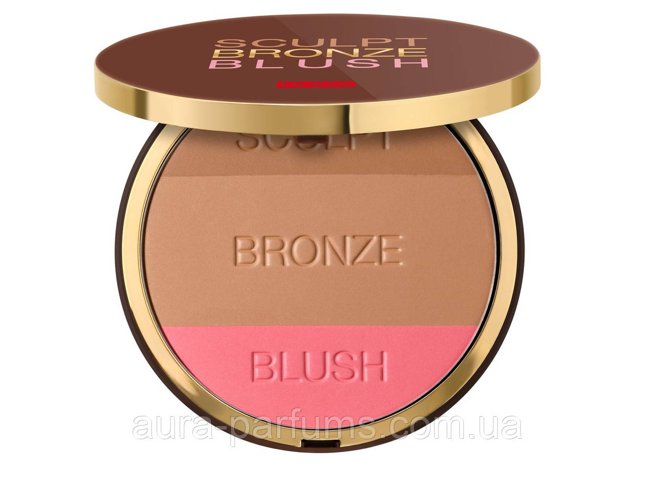 Компактна пудра 3в1 для обличчя Pupa Sculpt Bronze Blush