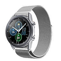 Ремешок Milanese Loop для Samsung Galaxy Watch 3 45mm - серебряный / нержавеющая сталь / размер L / 22mm