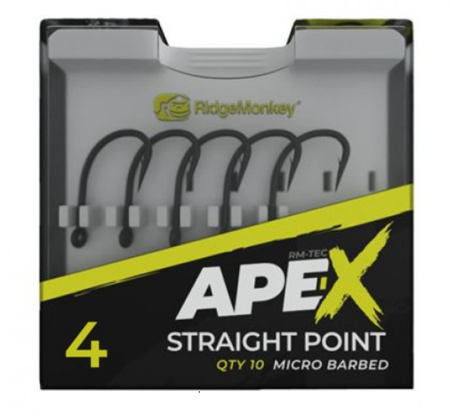 Гачок короповий RidgeMonkey Ape-X Straight Point Barbed size 4, фото 1