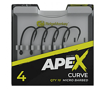 Гачок короповий RidgeMonkey Ape-X Curve Barbed size 4
