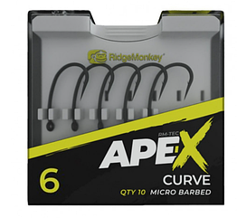 Гачок короповий RidgeMonkey Ape-X Curve Barbed size 6