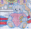 Набір для вишивання за нанесеною на канву схемою "Bear toy". AIDA 14CT printed 46*34 см, фото 5