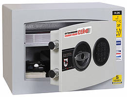 Сейф зламостійкий Griffon H.26.E (ВxШxГ:260x350x274), 0 клас, сейф проти зламу, сейф для грошей, сейф надійний