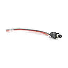 Роз'єм живлення DC-M (D 5,5x2,5мм) =&gt; кабель довжиною 25см black -red, Black plug  OEM Q100