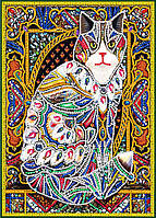 Алмазная Мозаика Кот из Страз Набор Вышивки Камнями DIY-YGSMT19 30x40 см (Светящаяся)