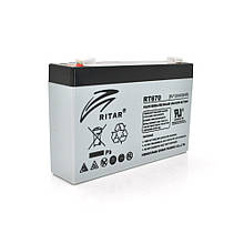 Акумуляторна батарея AGM RITAR RT670, Gray Case, 6V 7.0Ah ( 151х34х94 (100) ) Q20