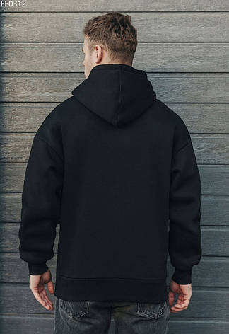 Толстовка Staff basic black oversize fleece чорний EE0312, фото 2
