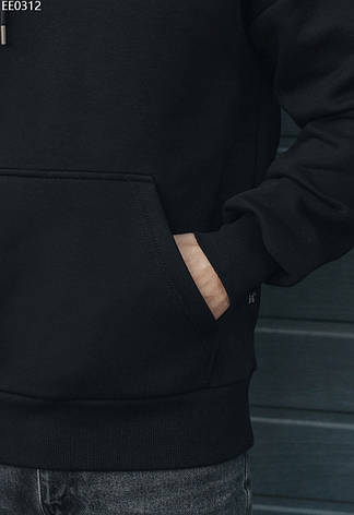 Толстовка Staff basic black oversize fleece чорний EE0312, фото 2