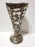 Вінтажна нікельована ваза, фото 2
