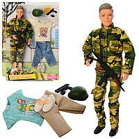 Кукла с нарядом DEFA 8412 (24шт) Кен, 30см, шарнирный, оружие, 2 вида, на листе, 25-32,5-5см
