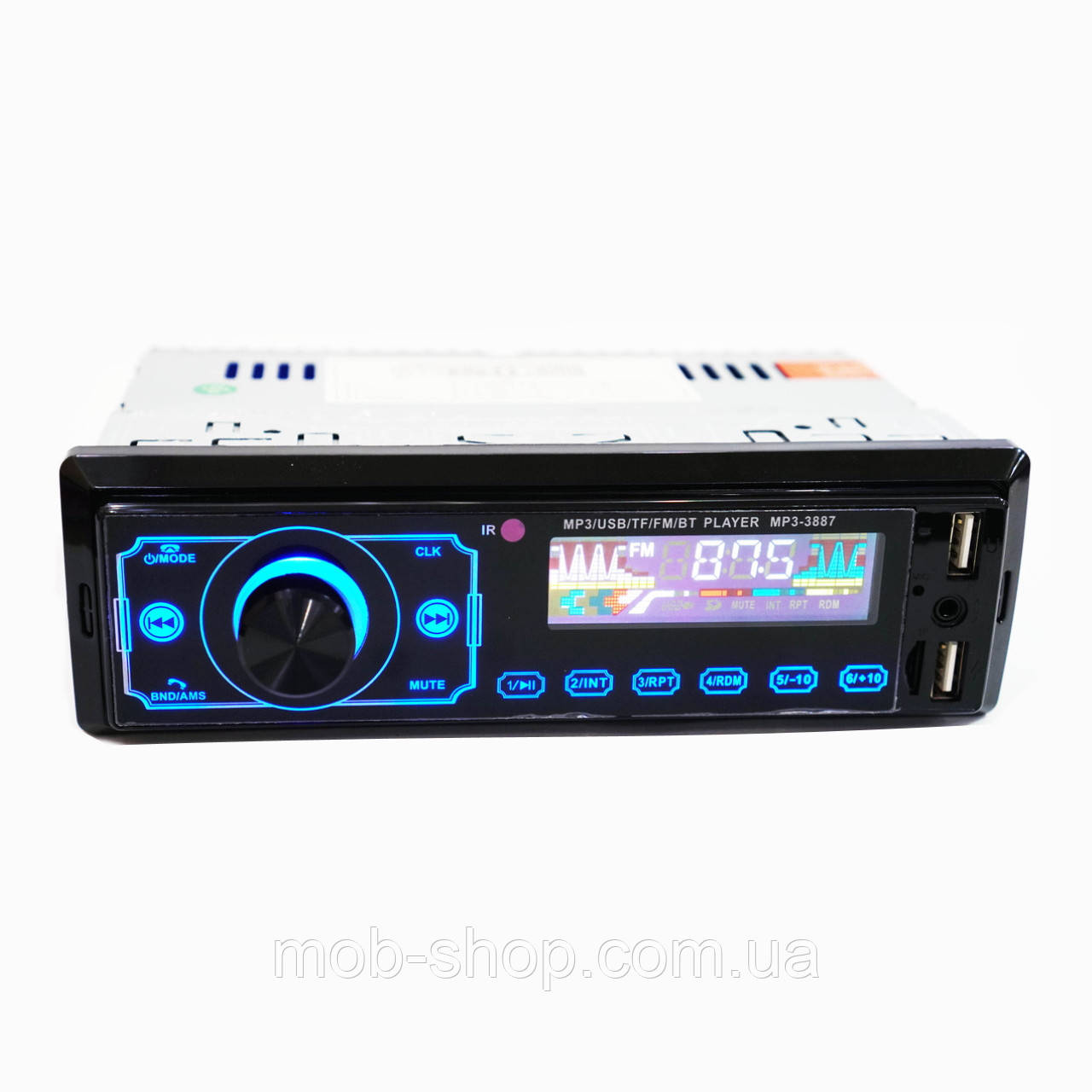 Сенсорна автомагнітола 3887 ISO 2хUSB Bluetooth магнітола з блютузом та сенсорним керуванням