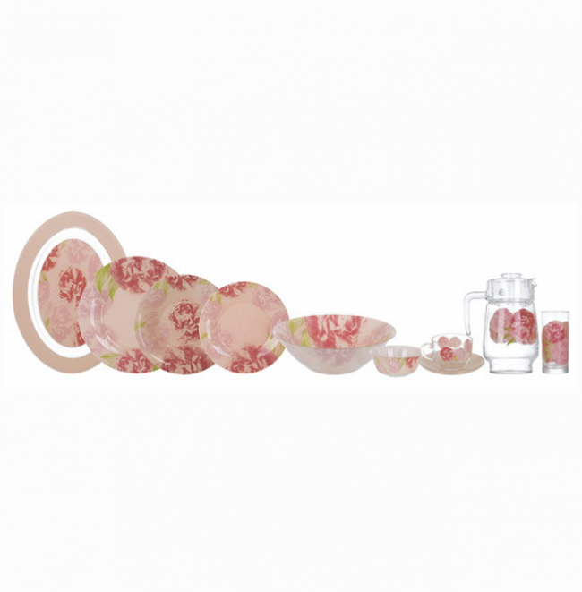 Столовий сервіз Luminarc AMB PASTEL PINK 46 пр (N6254) HD