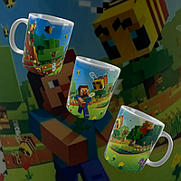 Детская чашка - Майнкрафт / Minecraft Пчелы