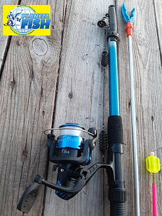 Набір Спінінг у зборі з котушкою "Новичок" + Подарунок! 6 в 1