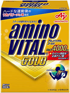 Ajinomoto Amino Vital Gold BCAA та інші амінокислоти 4000 мг на порцію, смак грейпфрута, 30 стіків