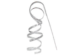 Декор-спіраль у сріблі з гліттером 76см