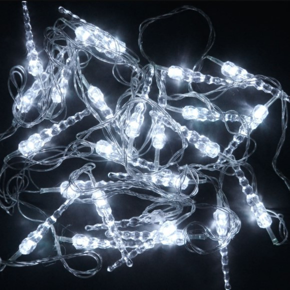 Світлодіодна гірлянда "Бурулька" довжина шнура-5 метрів, 28 лампочок, біла, фото 1