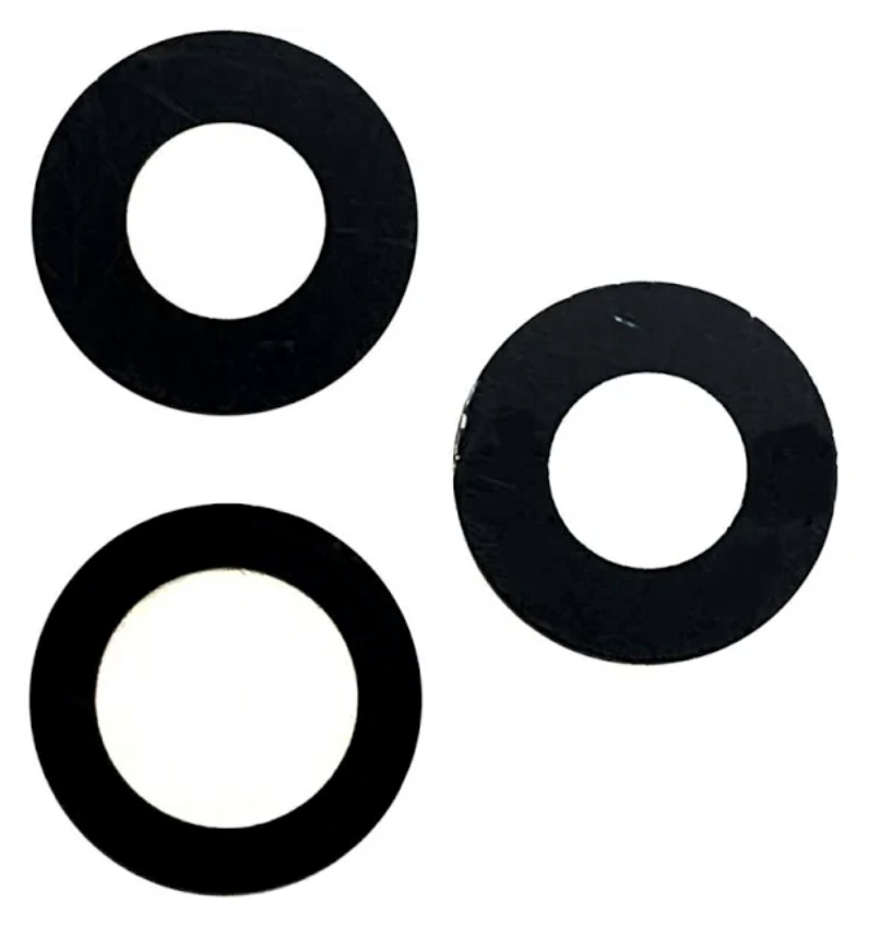 Скло камери для iPhone 12 Pro, чорне, без рамки, комплект 3 шт.