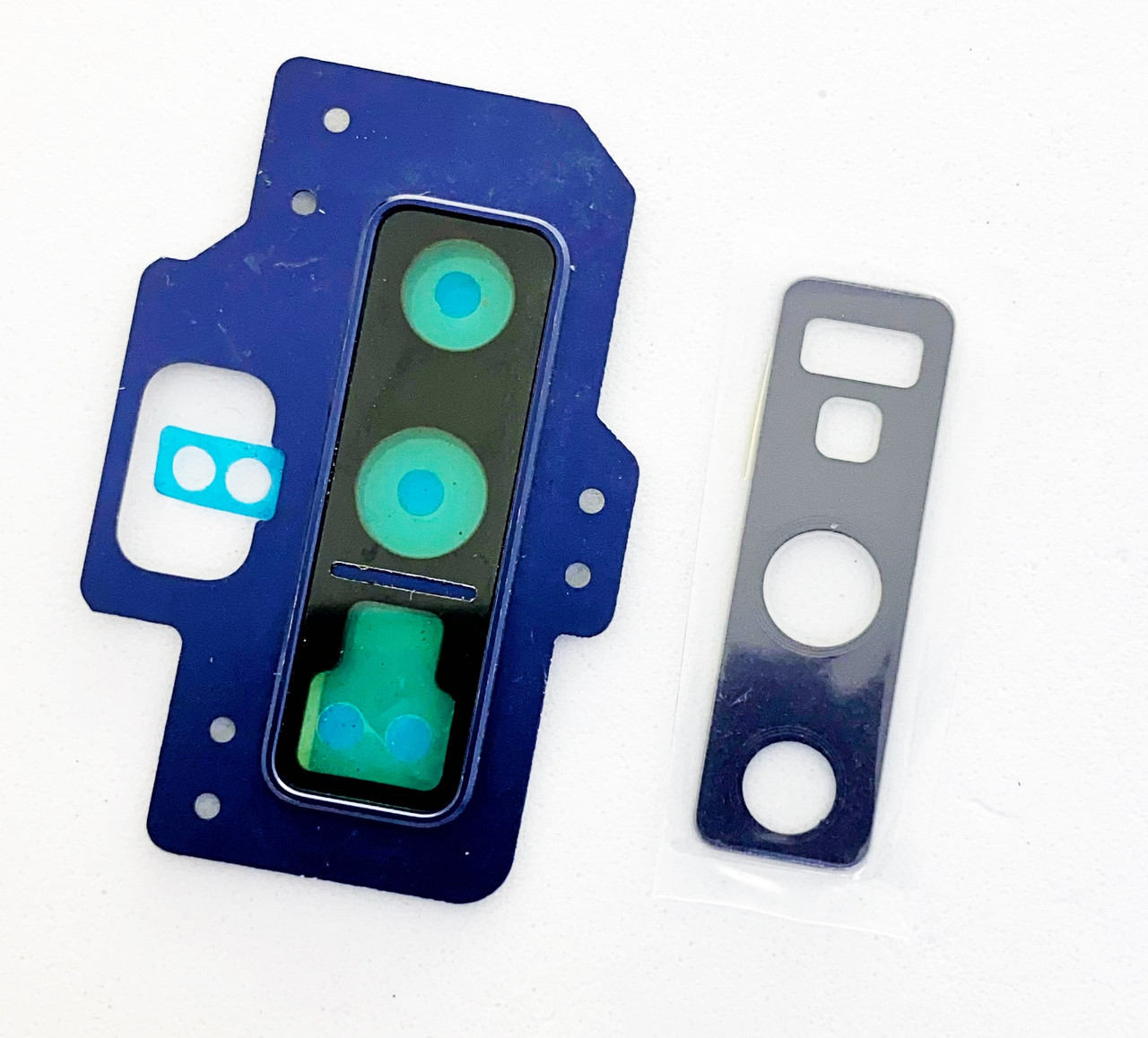 Скло камери для Samsung N960 Galaxy Note 9, з рамкою синього кольору, ocean Blue