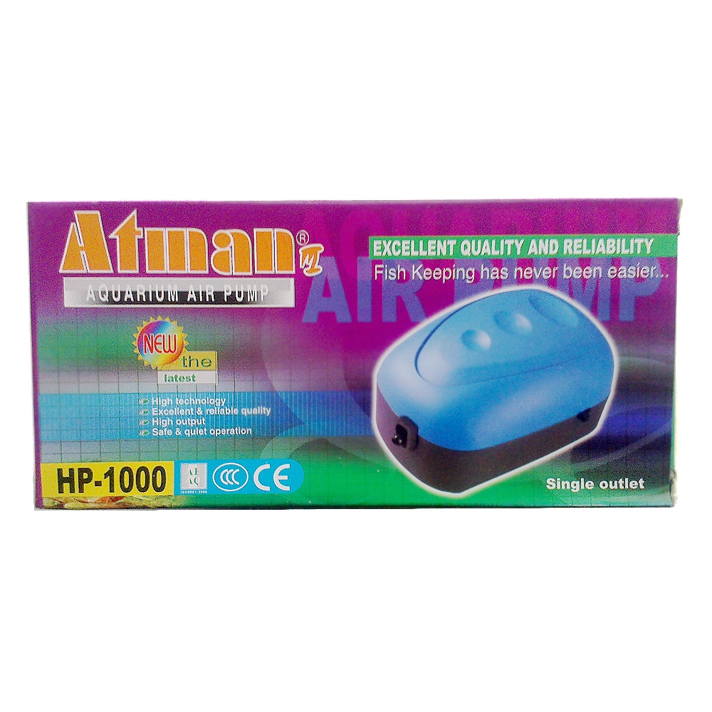 Одноканальний компресор для акваріума Atman HP-1000