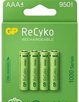 Аккумулятор GP Recyko 1000 Series Ni-MH AAA, 950mAh, 1.2V, 2.8A, LSD50-1, Box 4шт