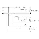 Пасивний 3-смуговий кросовер фільтр НЧ, СЧ і ВЧ звуку 4-8 Ом 150 Вт WEAH-351, фото 3
