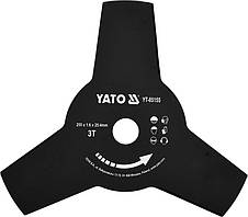 Ніж на Мотокосу 3 Зуба (255 х 25,4 х 1,6 мм) YATO (YT-85155)