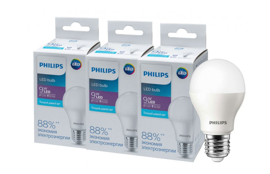 Лампа світлодіодна Philips Ecohome LED Bulb 9W E27 6500K 1PF/20RCA