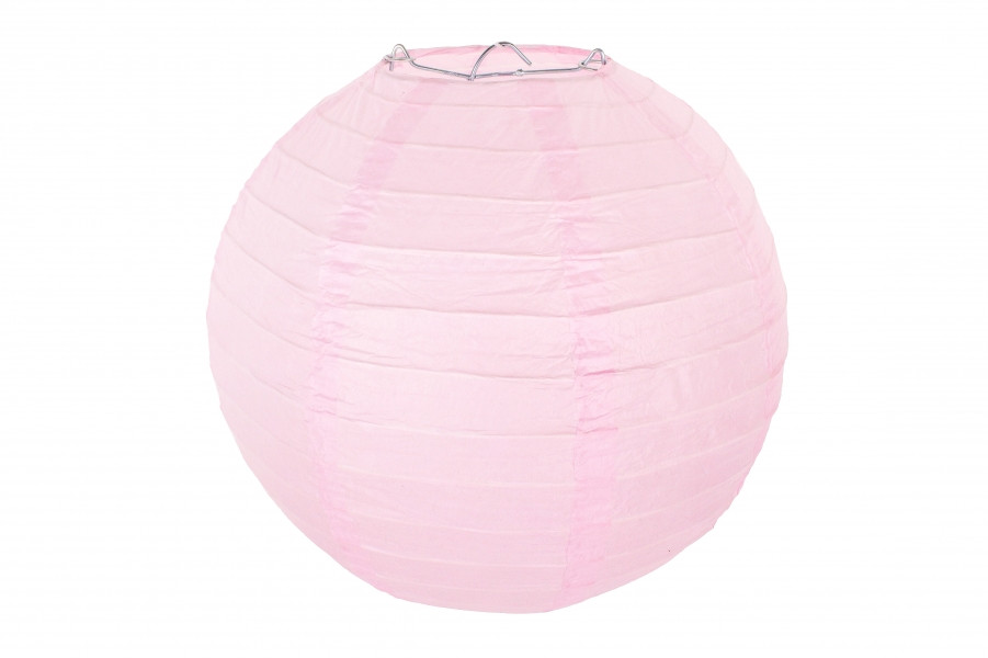 Паперовий ліхтар, діаметр 35 см, колір світло-рожевий