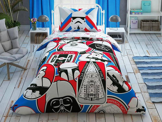 Постільна білизна TAC DISNEY Star Wars Galactic Mission полуторна, фото 1