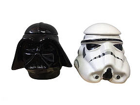 Подарунковий набір Кухоль Чашка Бокал 3D Кришкою Star Wars Дарт Вейдер і Штурмовик 3D