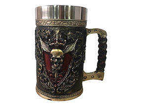 Кухоль Чашка 3D Skull Mug Череп пивний кухоль з Гербом Крилатого Черепа