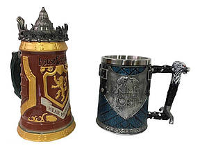 Подарунковий набір Кухоль Game Of Thrones House Lannister і Кухоль King In The North Targaryen 3D Король Півночі