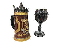 Подарочный Набор Кружка Game Of Thrones House Lannister Stein Игра Престолов Дом Ланнистеров и Fire And Blood