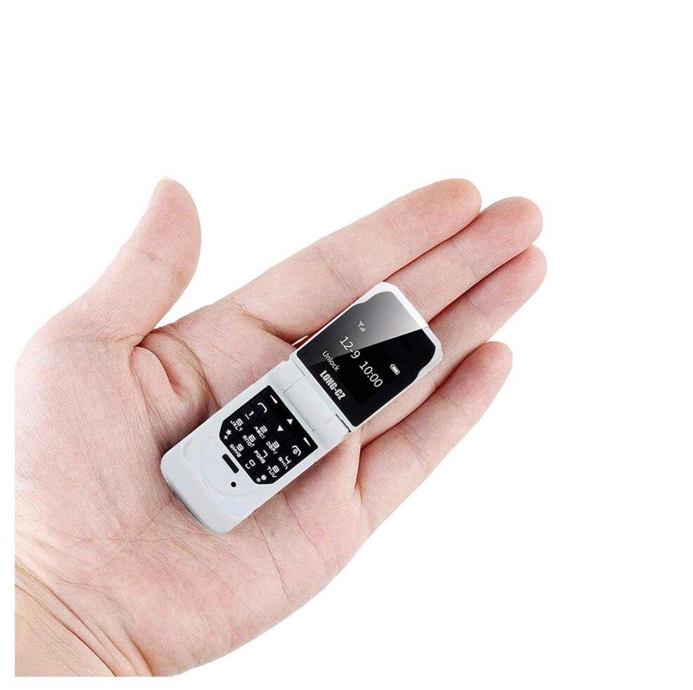 Маленький мобільний телефон розкладачка LONG-CZ J9 білий