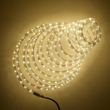 Гірлянда дюралайт Xmas Rope Light 220В 10 м Теплий білий LED | Світлодіодна стрічка шланг