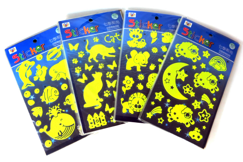 Наліпки неонові світяться в темряві 14,5х26см арт.WX-YT, фото 1