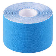 Кінезіо тейп Kinesio tape спортивний пластир (ширина 5 см, рулон 5 метрів) Блакитний, фото 3
