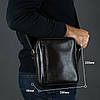 Шкіряна Чоловіча сумка Метью, натуральна шкіра Grand колір коричневий, відтінок Коньяк, фото 6