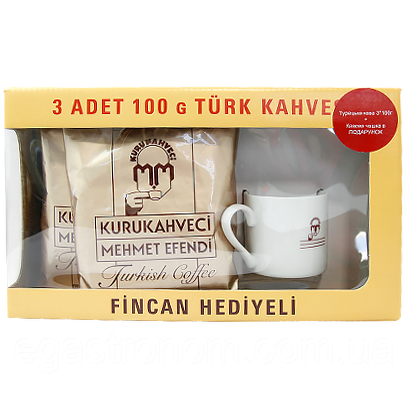 Кава з чашкою Мехмет Ефенді Mehmet Efendi 300g 12шт/ящ (Код: 00-00006400)