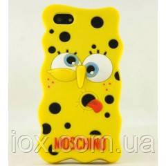 Силіконовий чохол "Губка Боб Moschino" для Iphone 5/5S